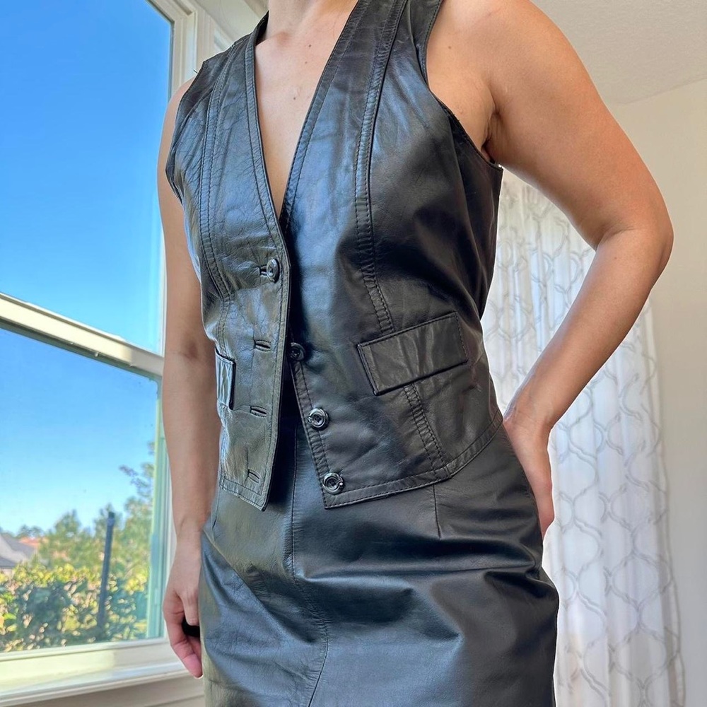 VTG leather vest - Picture 3 of 6